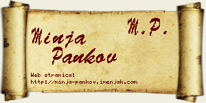 Minja Pankov vizit kartica